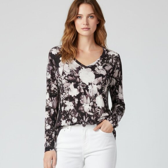 Aritzia Wilfred Long Sleeve Floral Tunic Top - Picture 1 of 9